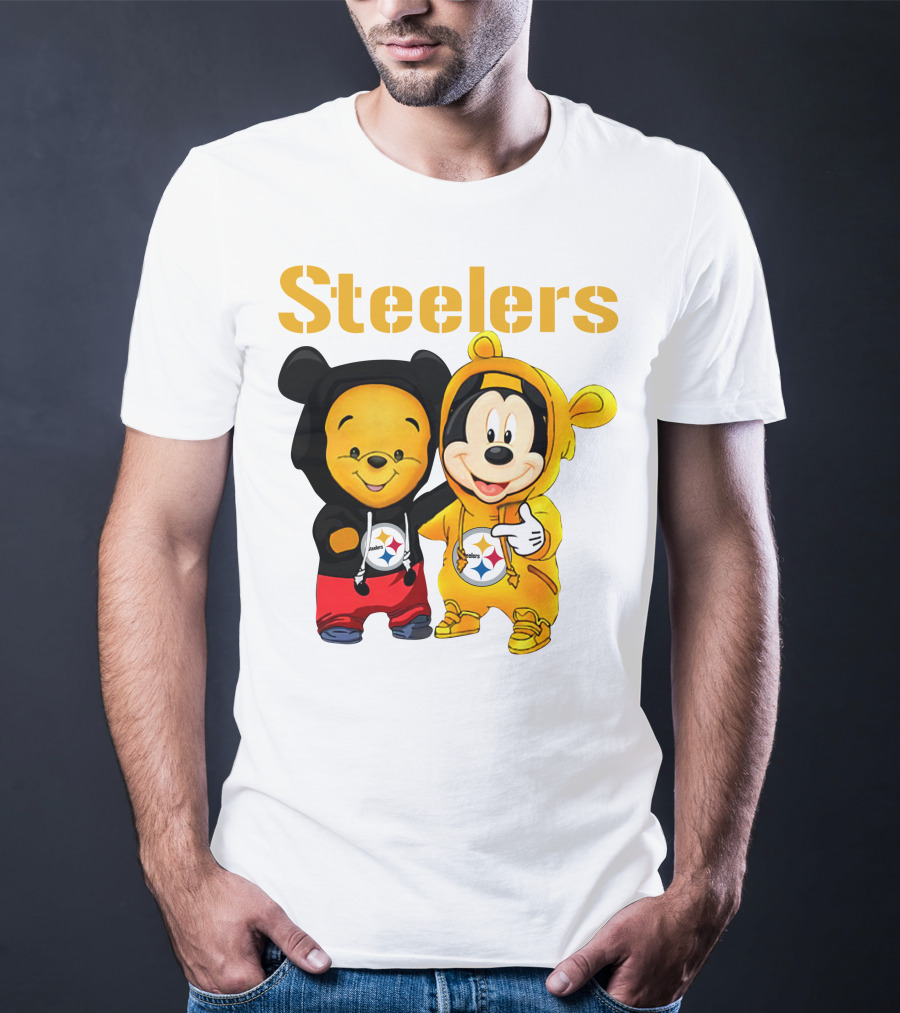 Steelers Pooh Mickey T-Shirt