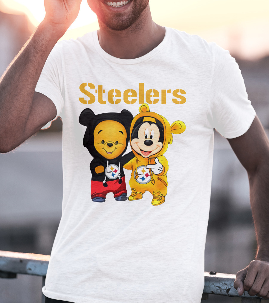 Steelers Pooh Mickey T-Shirt