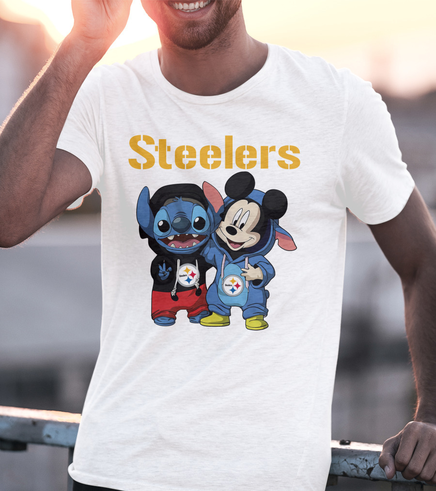Steelers Stitch And Mickey T-Shirt