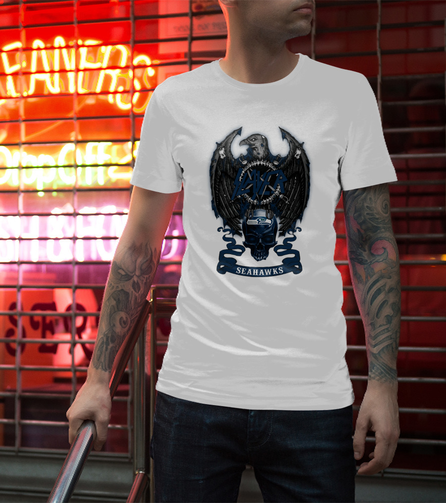 Skull Seahawks Slayer Nfl 29 T-Shirt