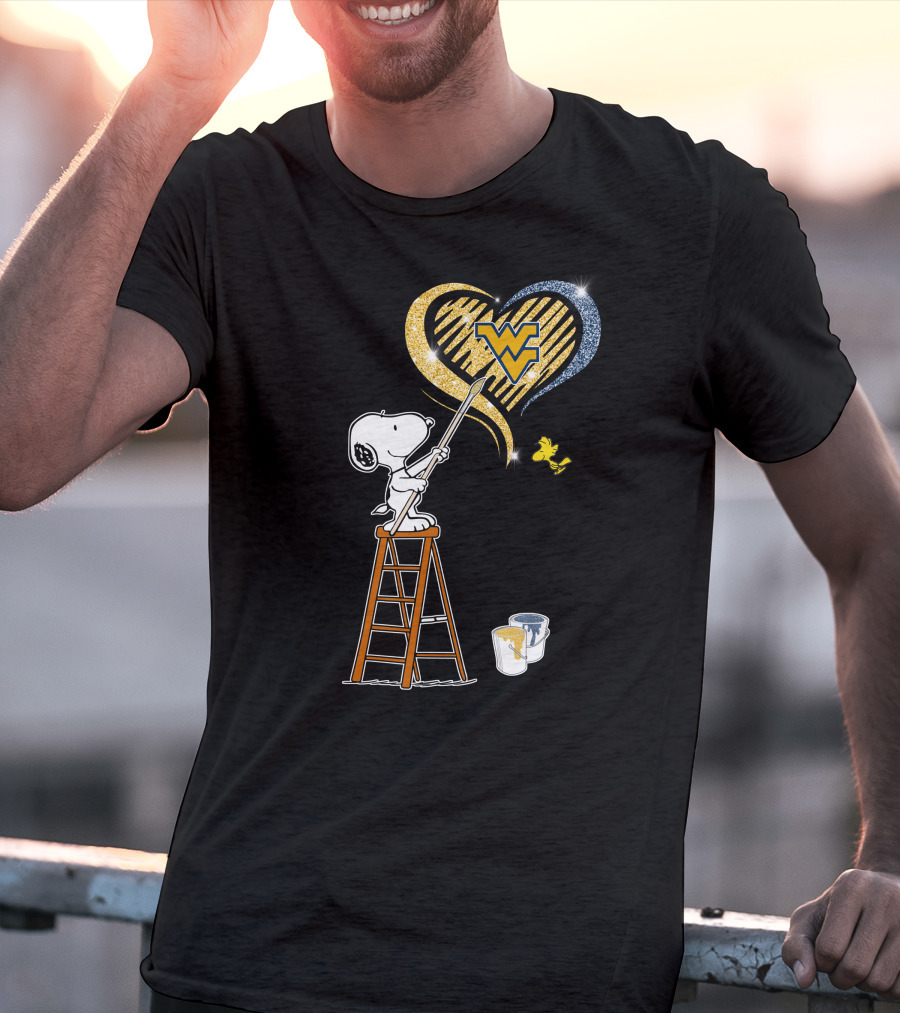 Snoopy Painting West Virginia Heart-Logo Art With Effects T-Shirt