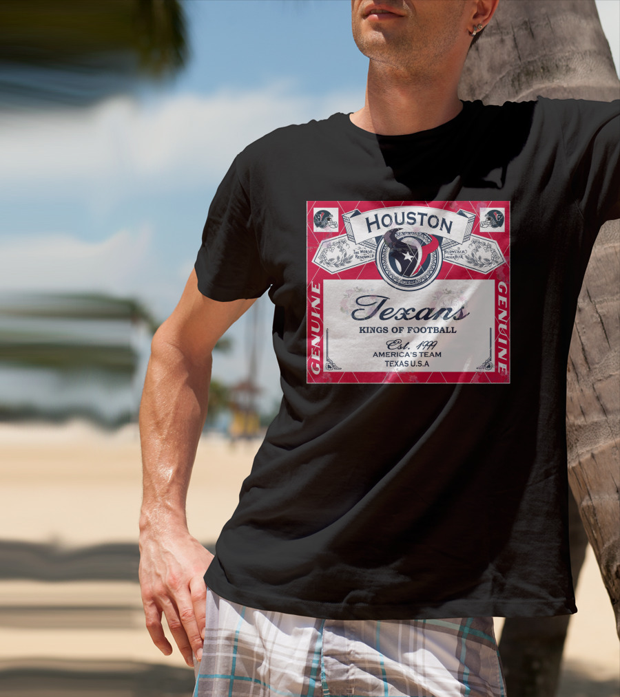 Houston Texans Kings Of Football America's Team Est. 1999 Texas U.S.A Genuine T-Shirt