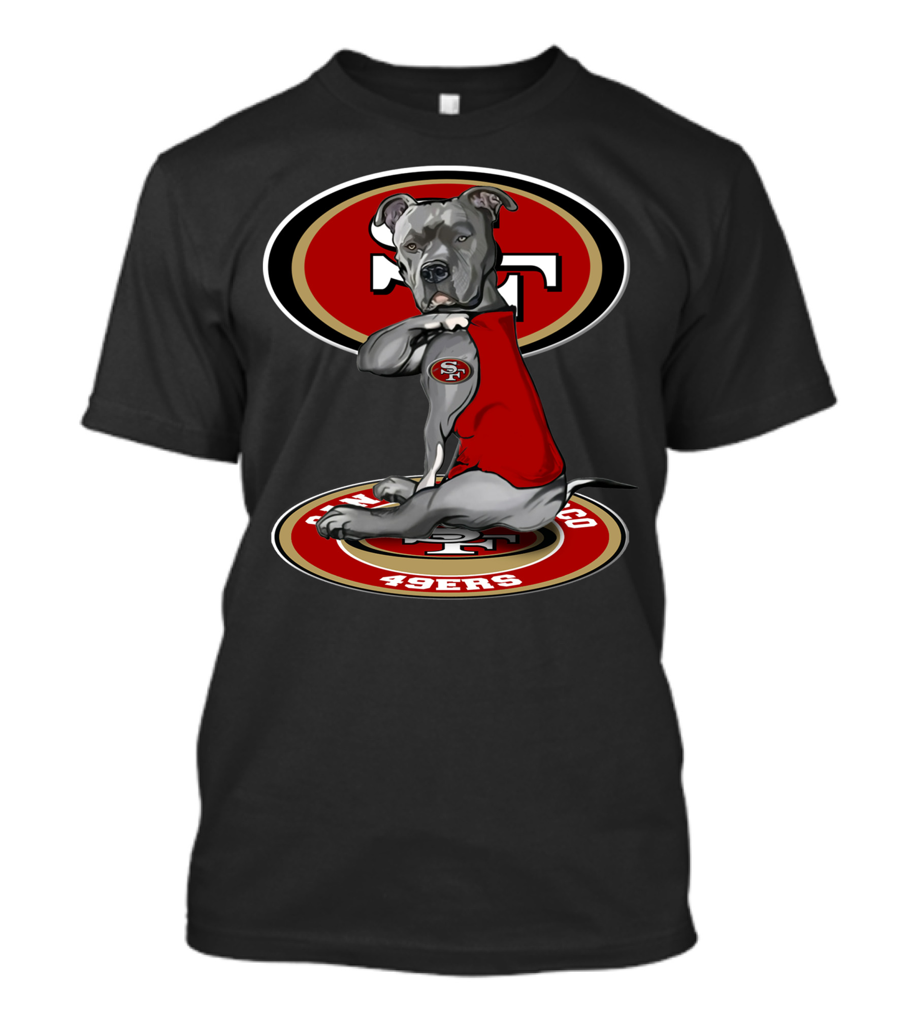 San Francisco 49ers Dog Logo With 28 T-Shirt