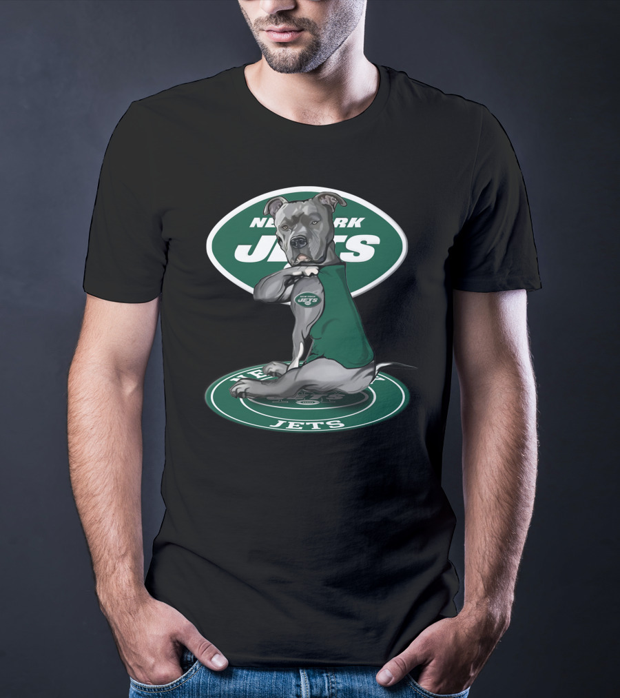 New York Jets Dog Mascot In Team Outfit T-Shirt
