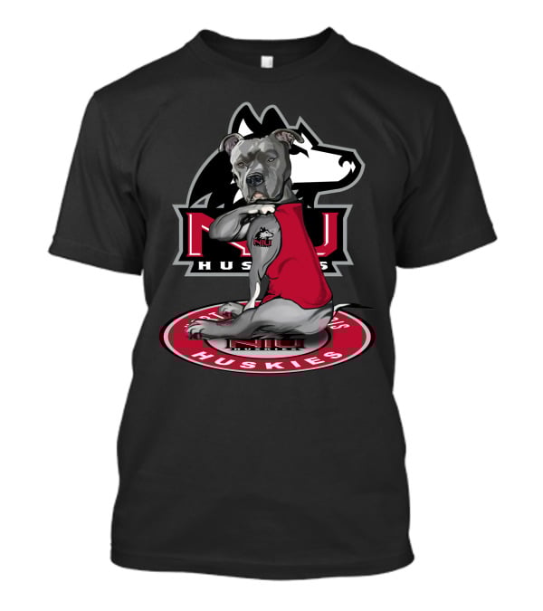 Niu Huskies Northern Illinois University Dog In Red Vest T-Shirt