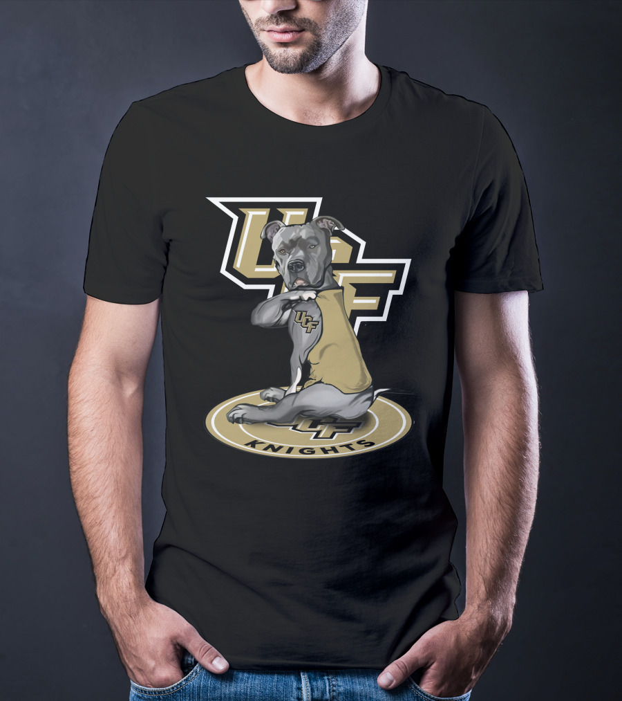 Ucf Knights Mascot Dog With Ucf T-Shirt