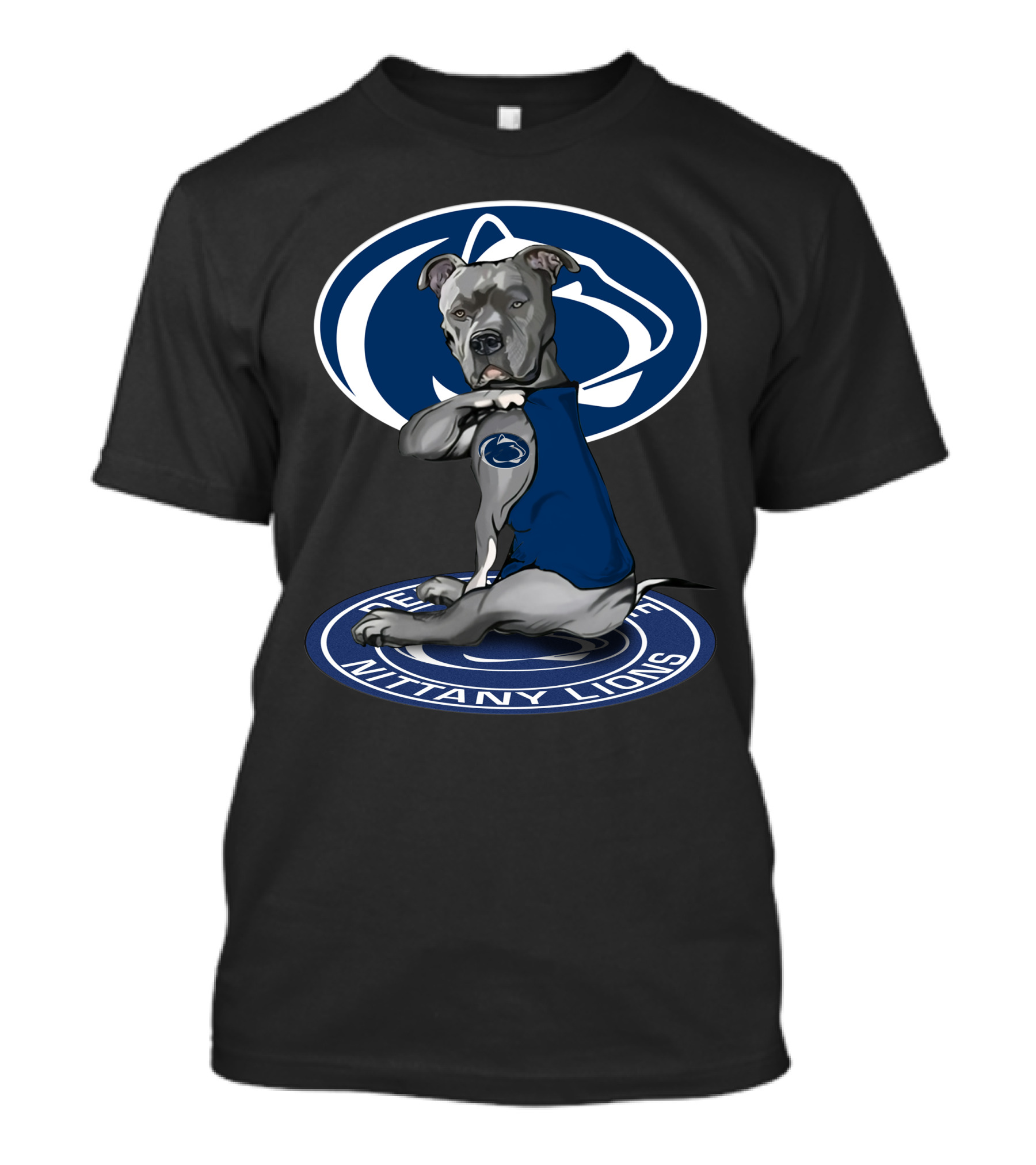 Penn State Nittany Lions Dog With Logo And Jersey T-Shirt