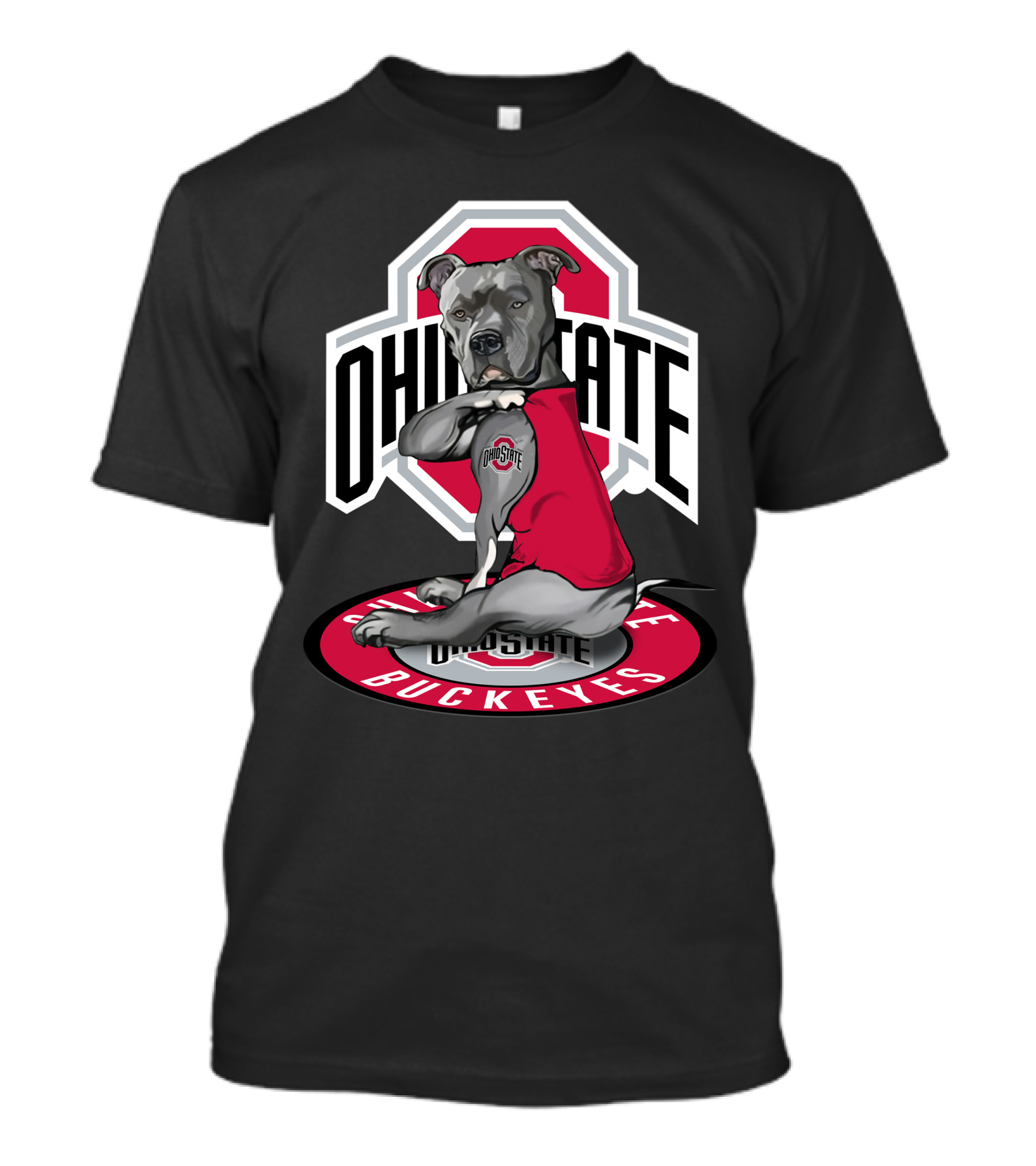 Ohio State Buckeyes Dog In Red Vest T-Shirt