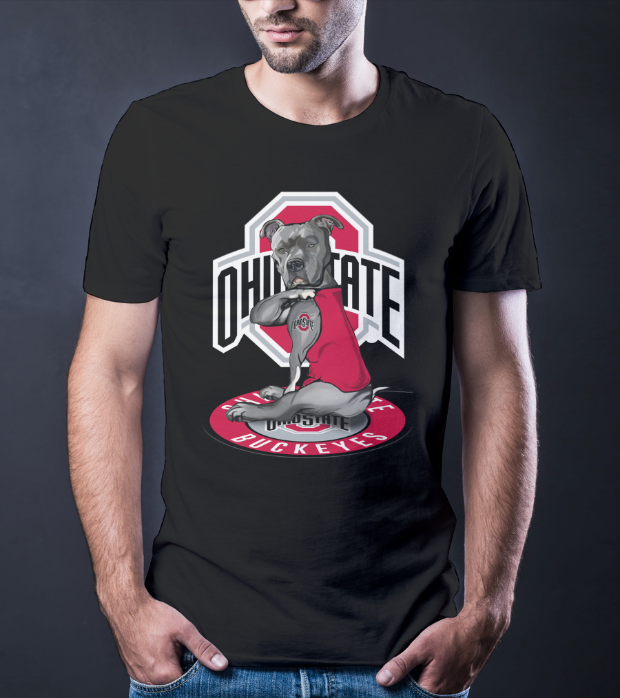 Ohio State Buckeyes Dog In Red Vest T-Shirt