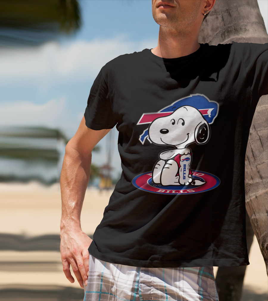 Snoopy Buffalo Bills Nfl Peanuts Collaboration T-Shirt