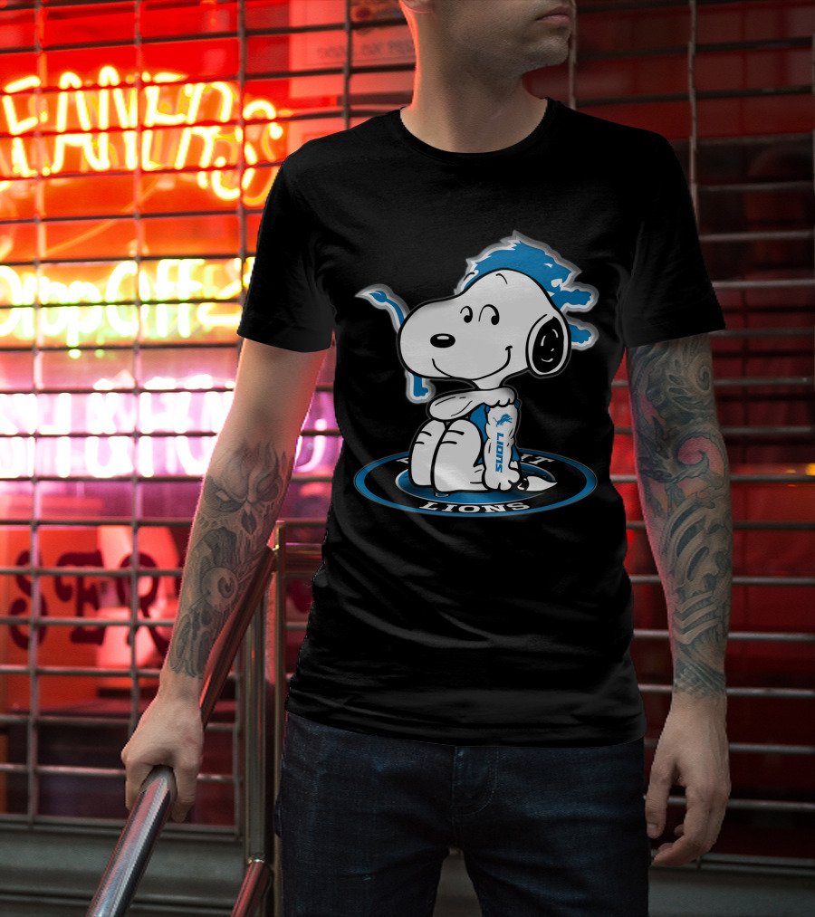 Snoopy Detroit Lions Football Peanuts Nfl Team T-Shirt