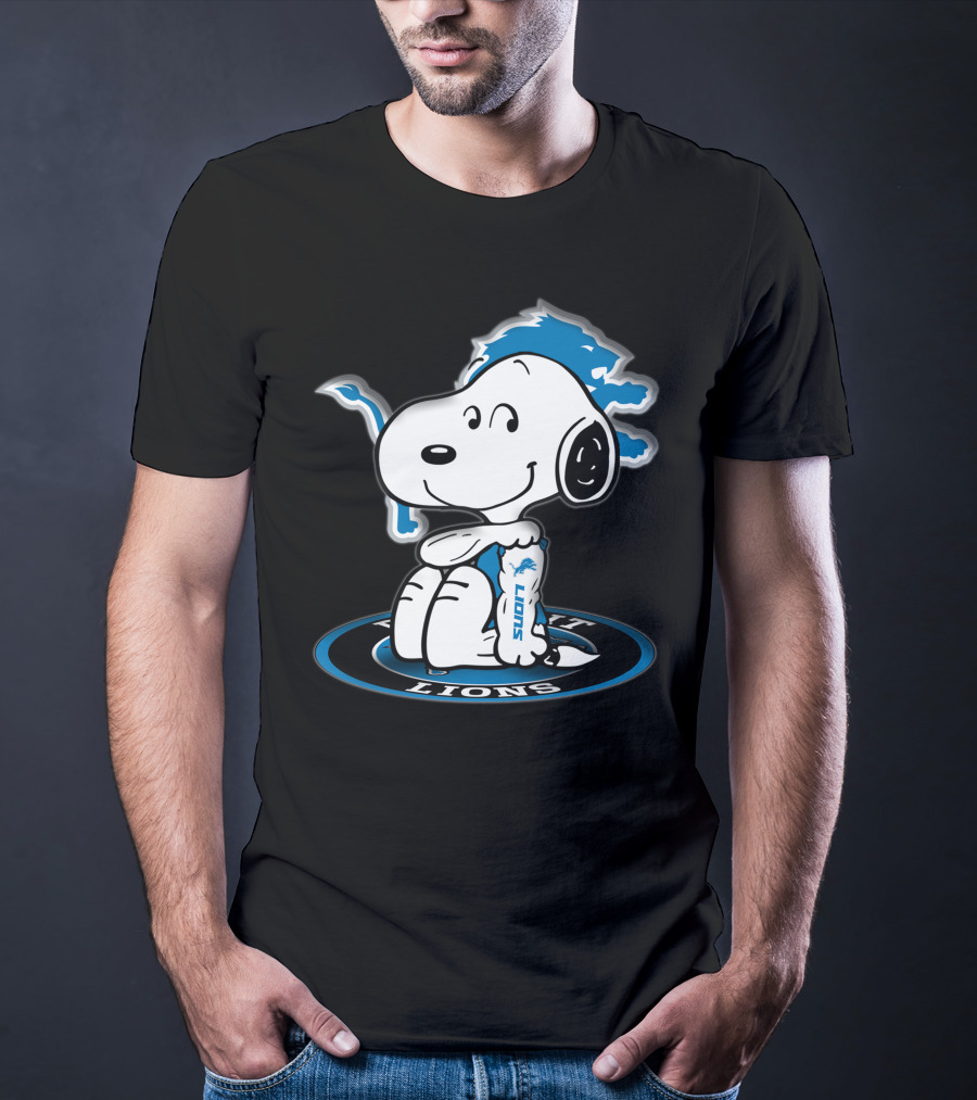 Snoopy Detroit Lions Football Peanuts Nfl Team T-Shirt