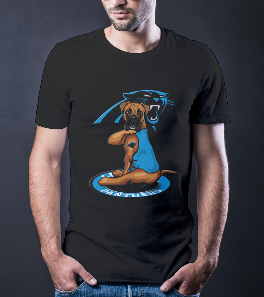 Carolina Panthers Dog Logo Style T-Shirt