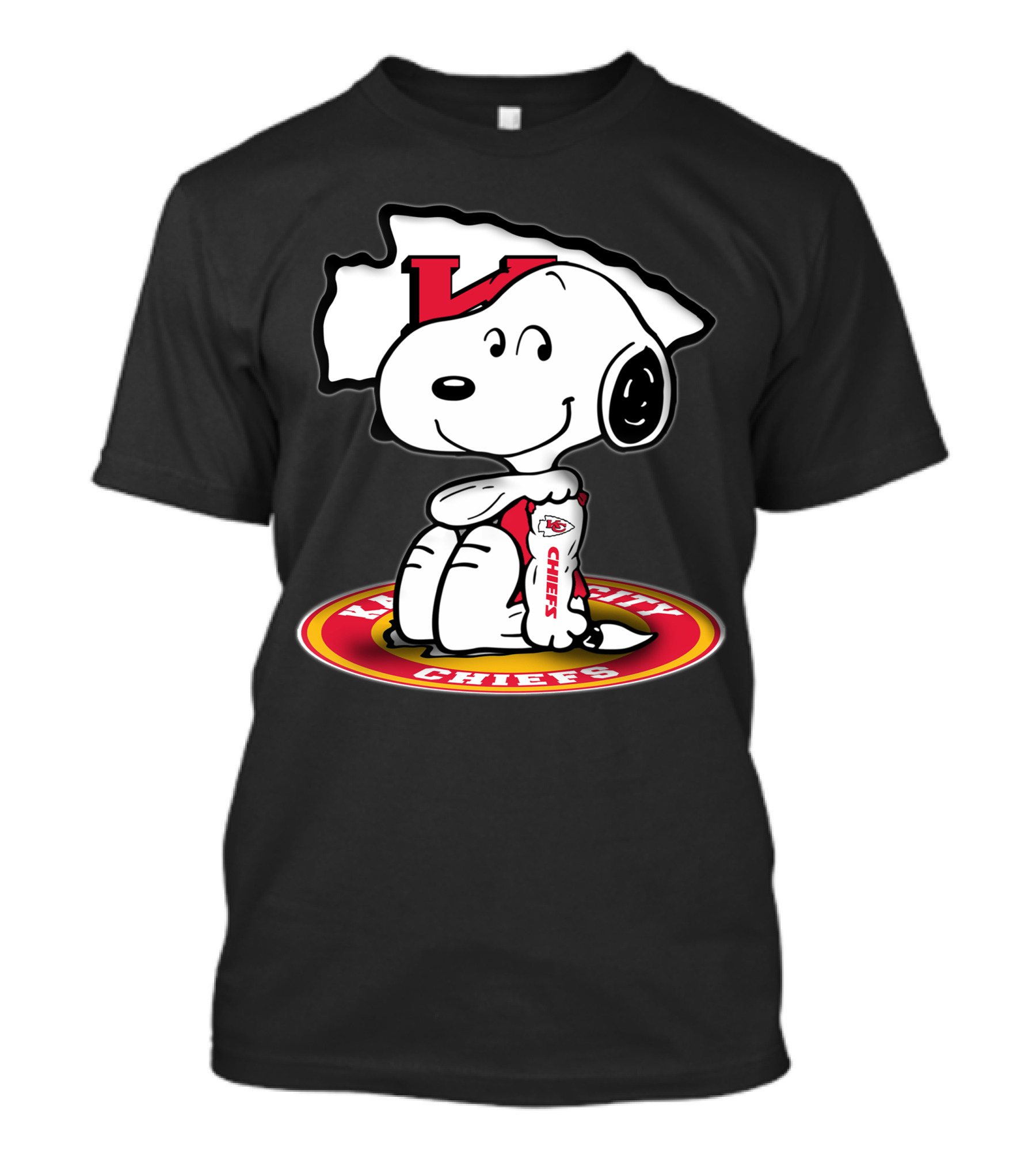 Kansas City Chiefs Snoopy Peanuts Nfl Fan Gear T-Shirt
