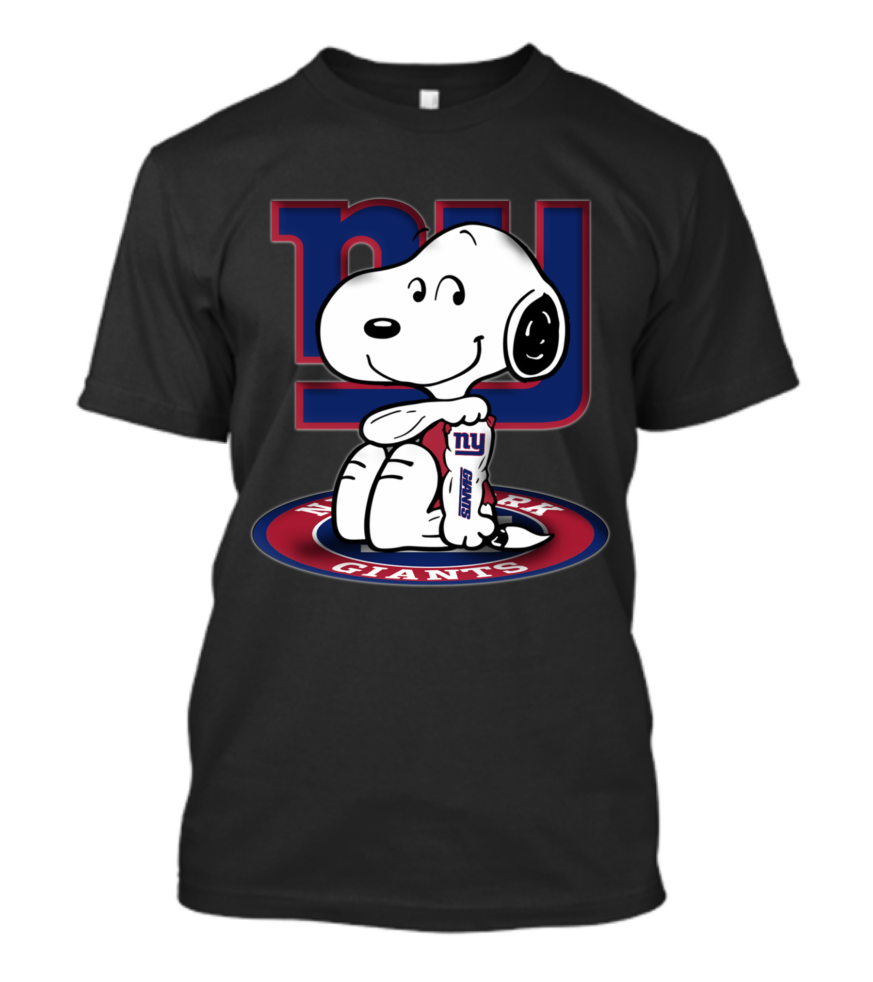 Snoopy New York Giants Nfl Collaboration With Peanuts Football Team T-Shirt