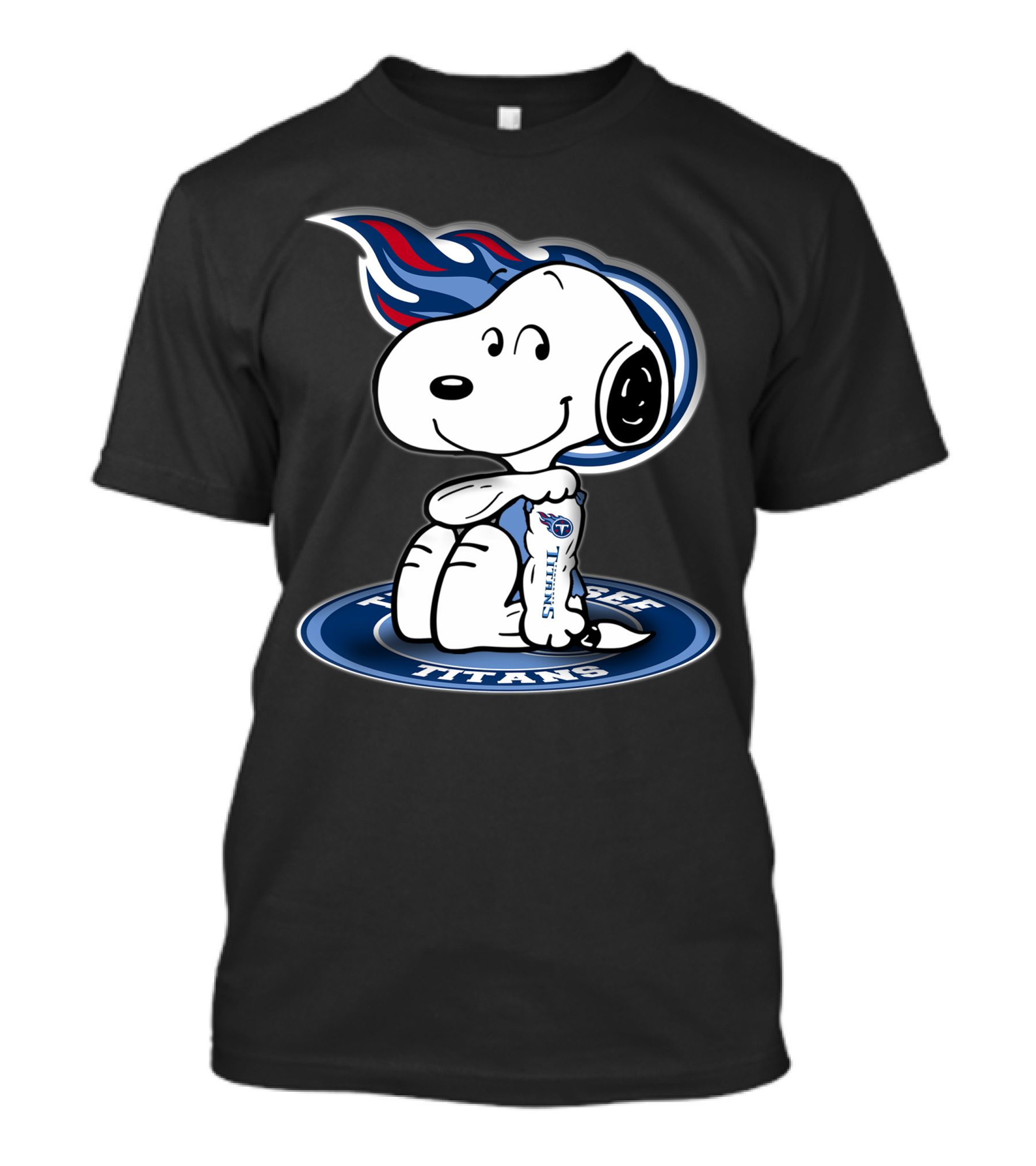 Tennessee Titans Snoopy Holding Football T-Shirt