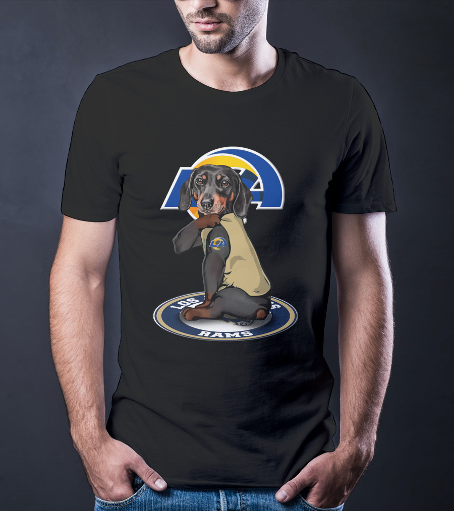 Los Angeles Rams Dachshund Dog T-Shirt