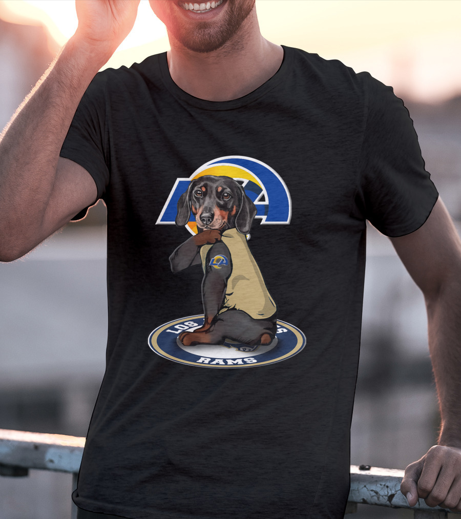 Los Angeles Rams Dachshund Dog T-Shirt