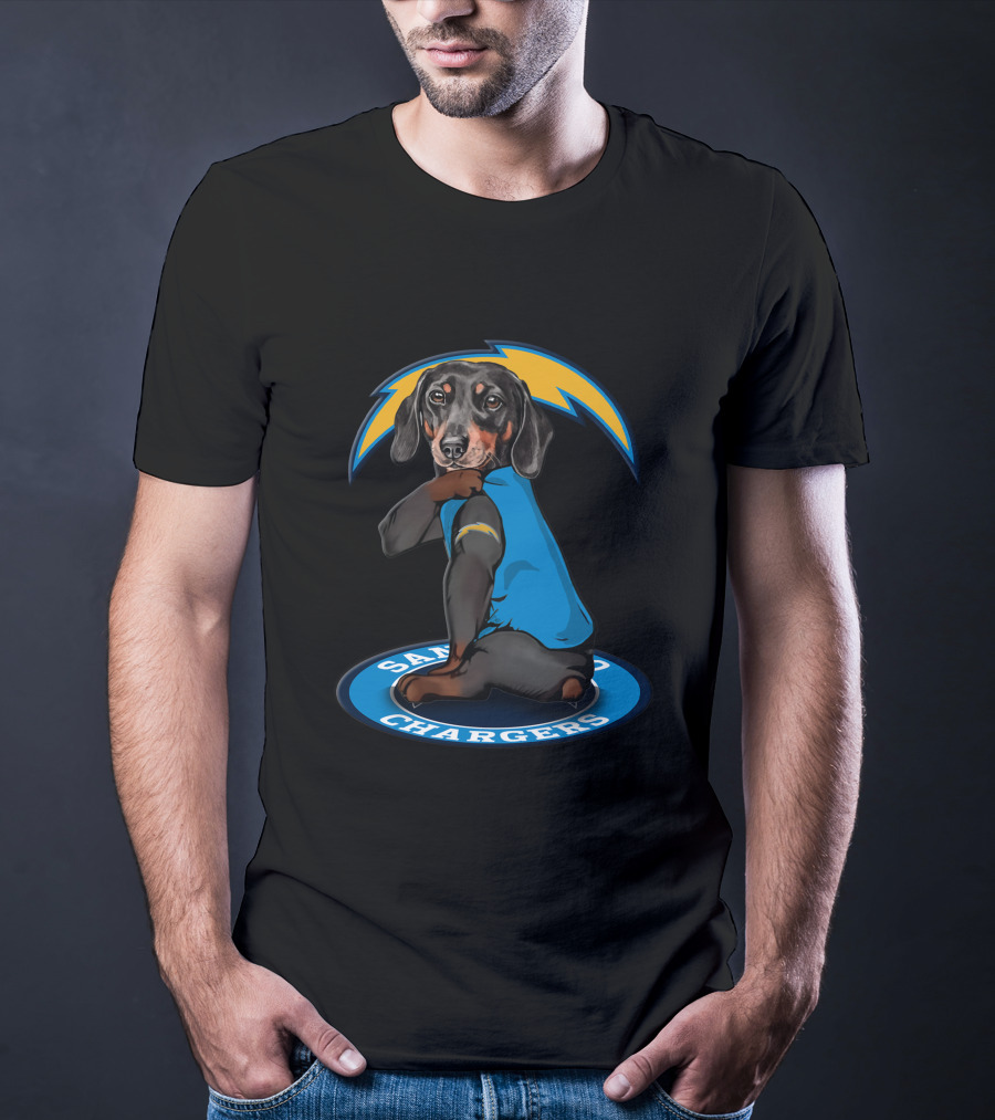 San Diego Chargers Dachshund Dog T-Shirt