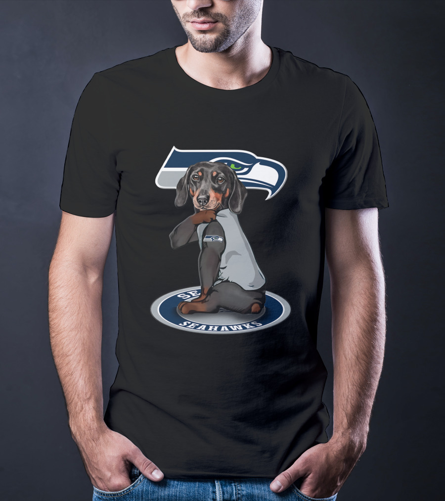 Seattle Seahawks Dachshund Dog T-Shirt