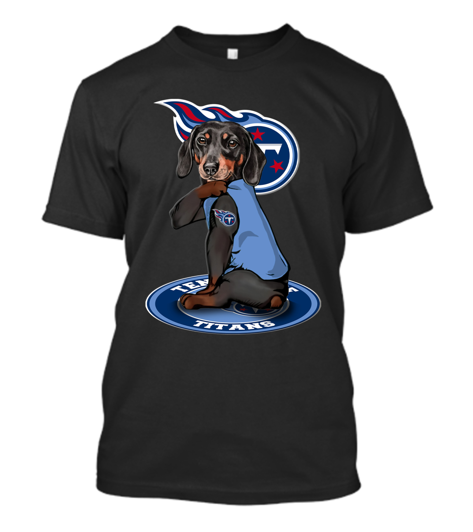 Tennessee Titans Dog Wearing Team Jersey T-Shirt