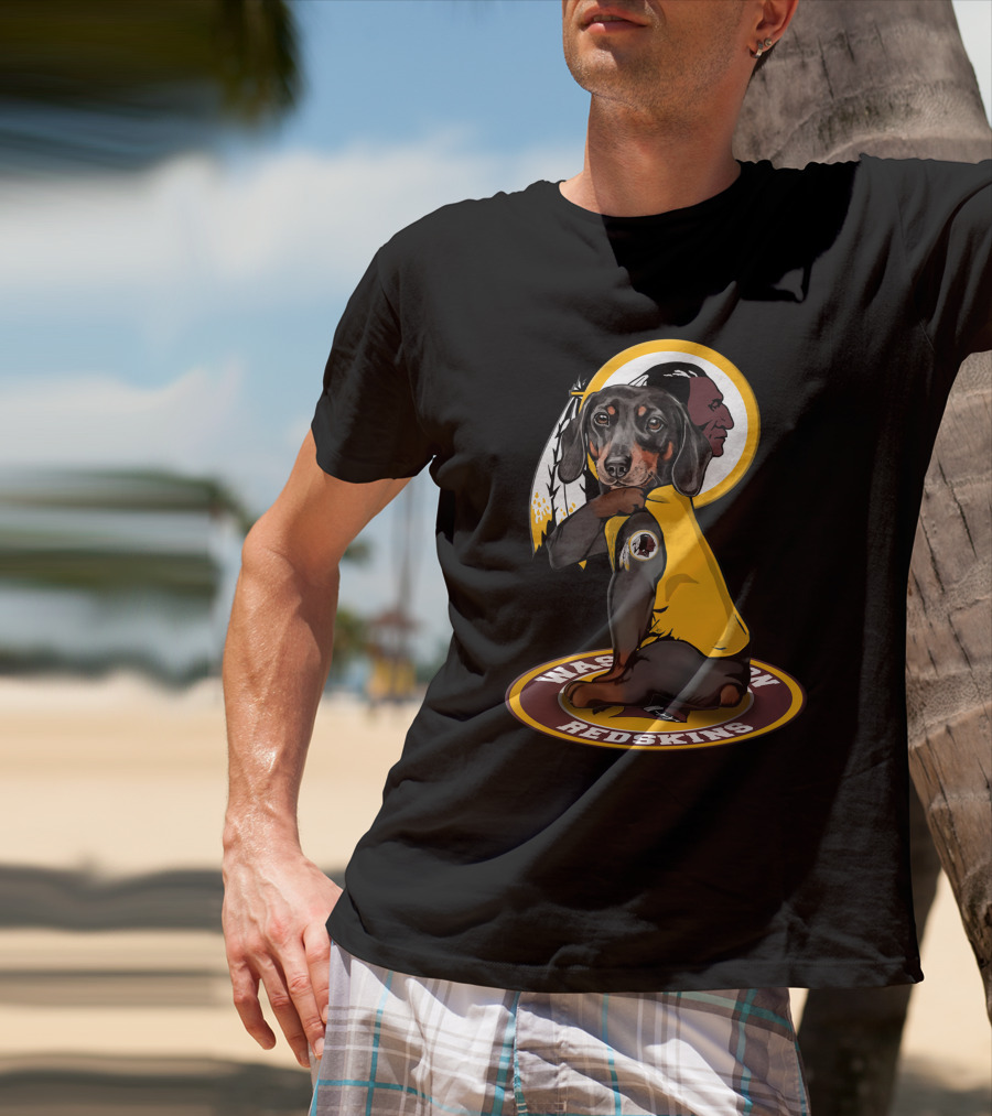 Washington Redskins Dachshund T-Shirt