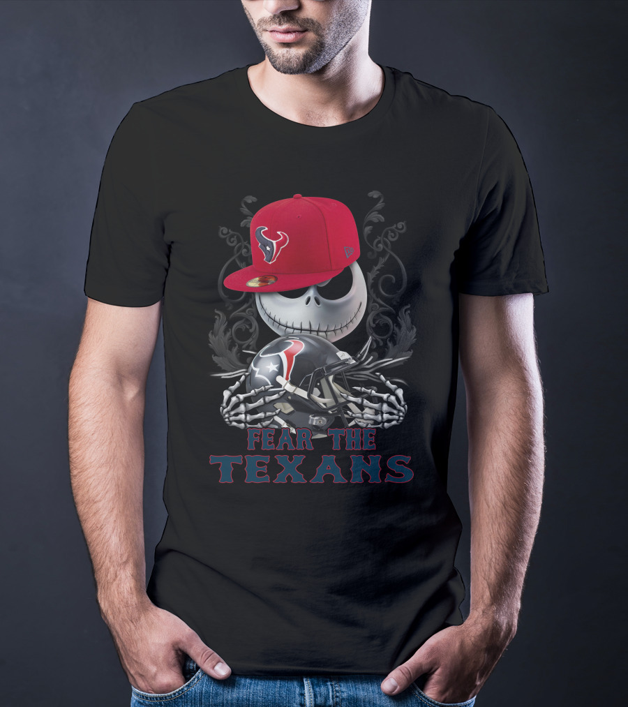 Fear The Texans Ds001-13 Houston Texans Skull Helmet T-Shirt