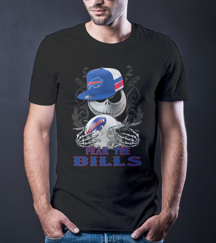 Fear The Bills Buffalo Bills Skull And Helmet T-Shirt