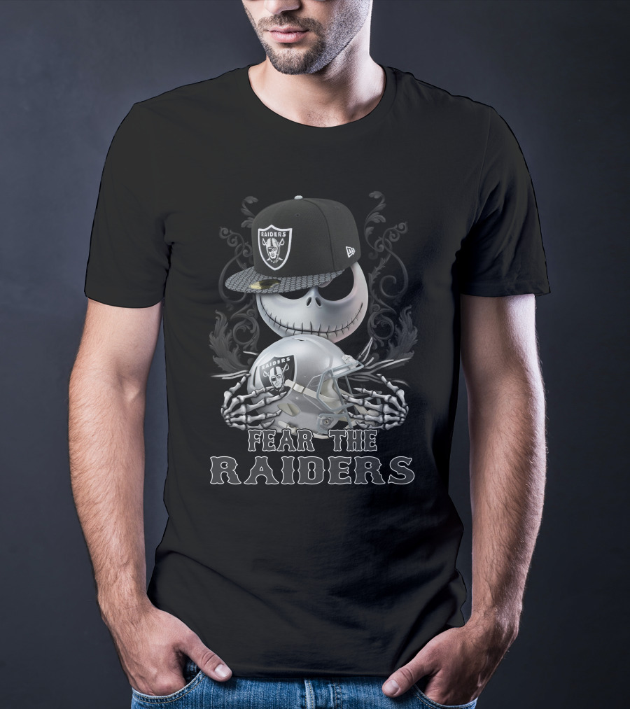 Raider Skull Fear The Raiders Las Vegas Raiders Helmet And Cap T-Shirt