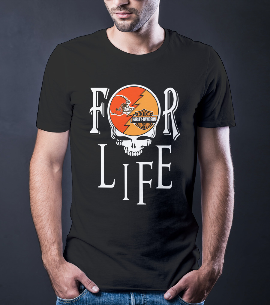 For Life Cleveland Browns Harley Davidson Nfl T-Shirt