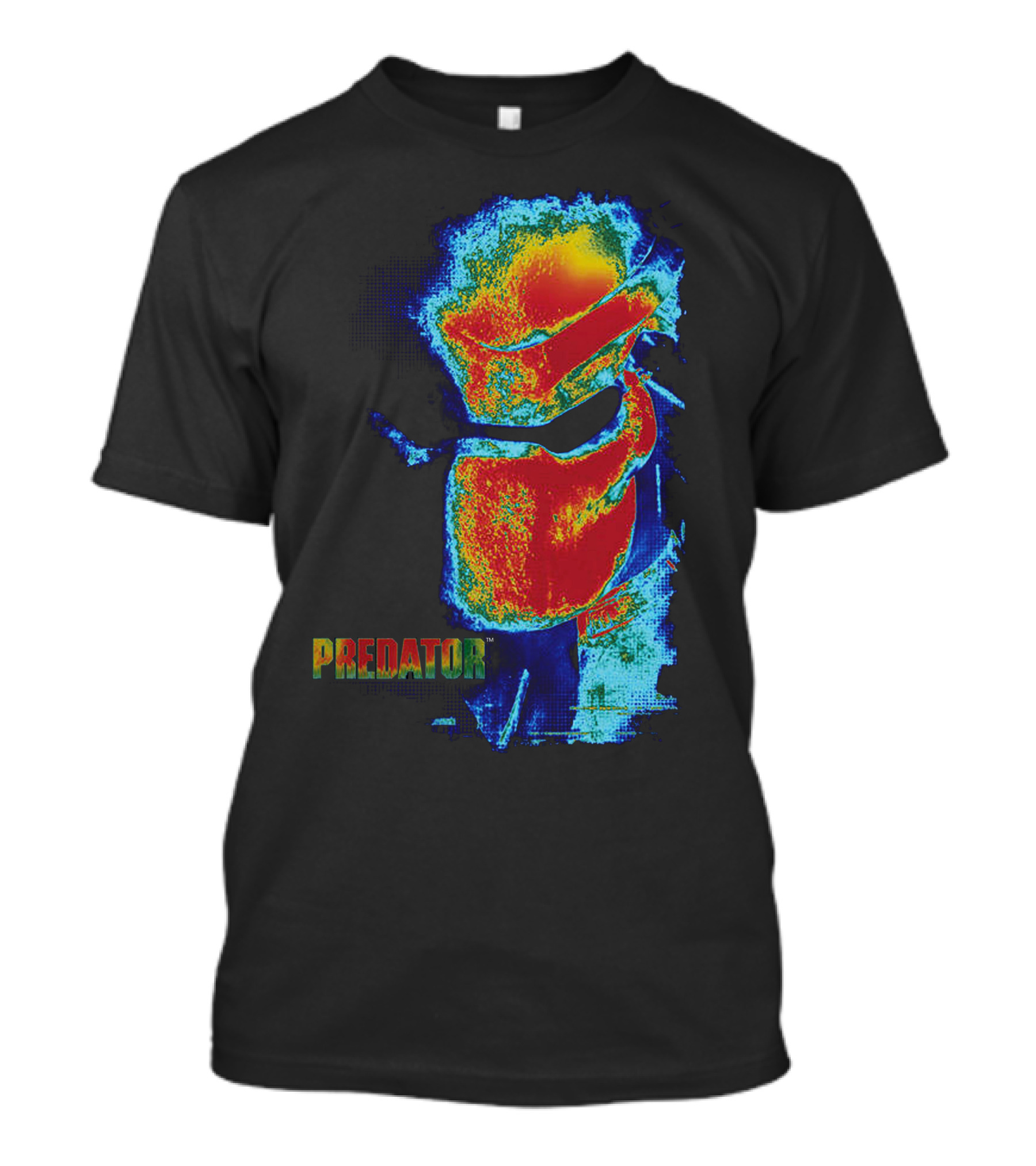 Predator Movie Thermal Vision Mask Pattern Warm-Tone Image T-Shirt