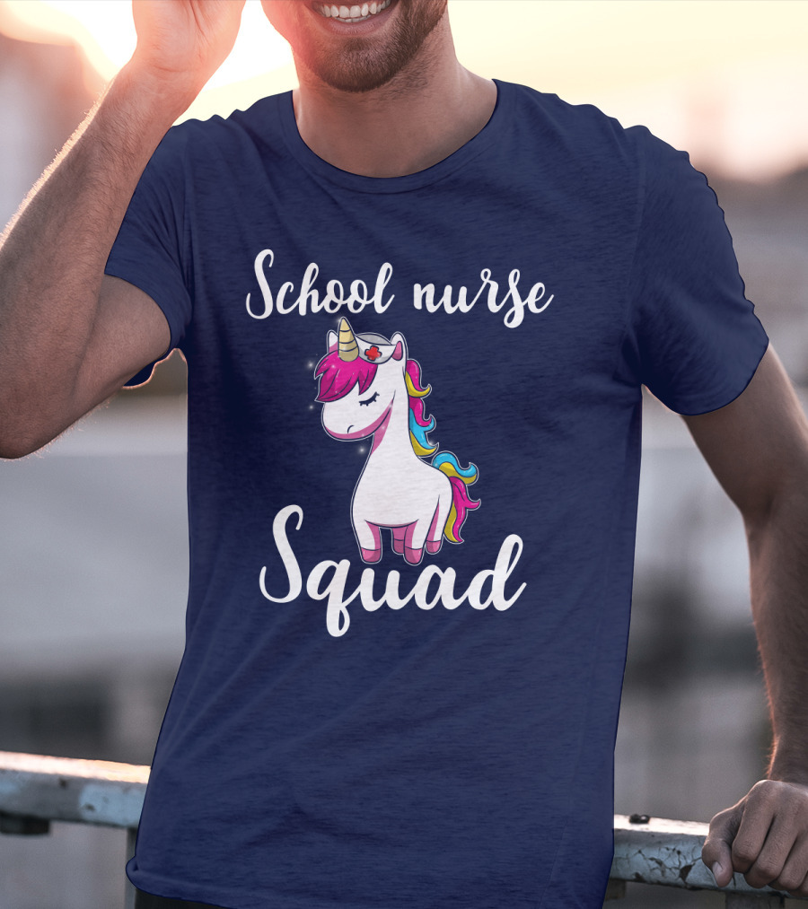 School Nurse Squad Unicorn T-Shirt