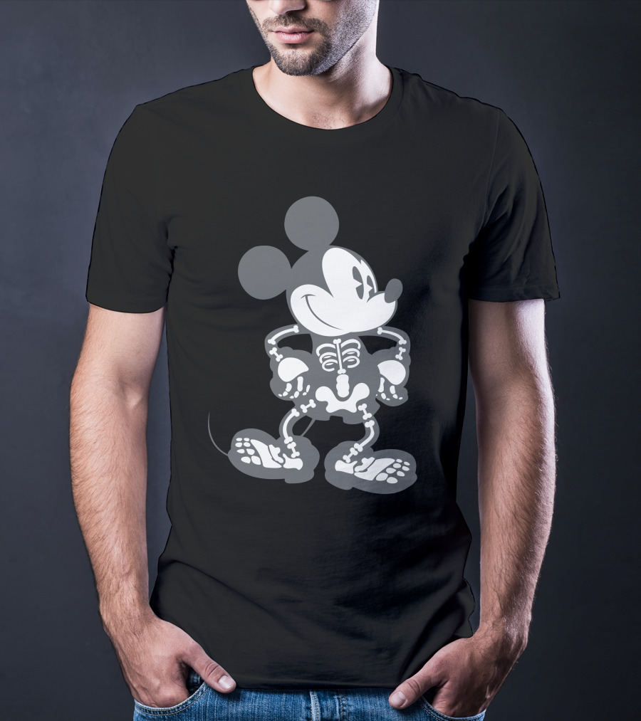 Mickey Mouse Skeleton Halloween T-Shirt