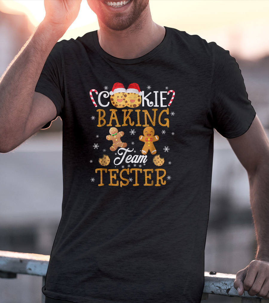 Cookie Baking Team Tester Gingerbread Characters Christmas T-Shirt