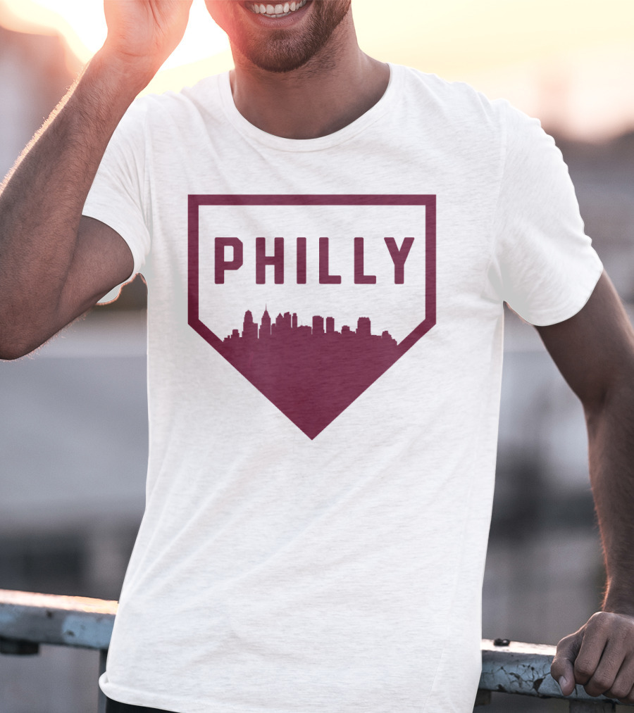 Philly Home Baseball Skyline Cool Philadelphia T-Shirt