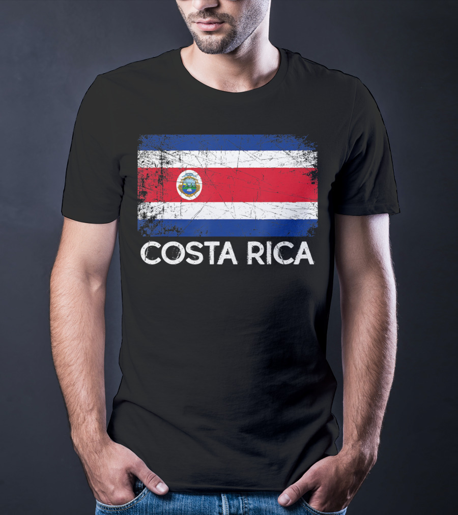 Costa Rican Flag Vintage Made In Costa Rica T-Shirt