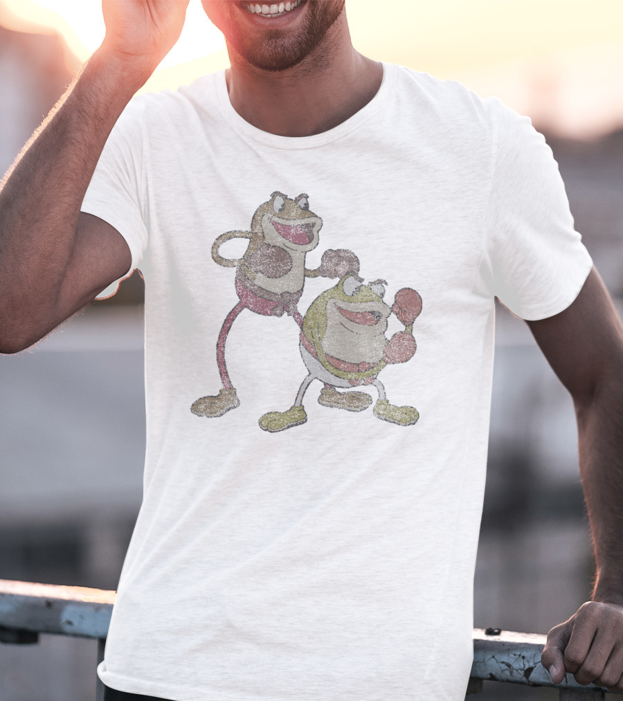 Cuphead Ribby And Croaks Boxing Frogs Duo T-Shirt