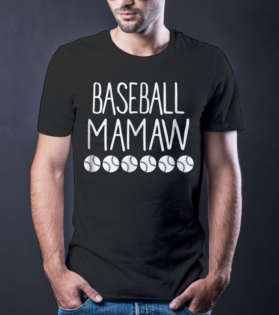 Baseball Mamaw Cute Sports Design With Baseballs T-Shirt