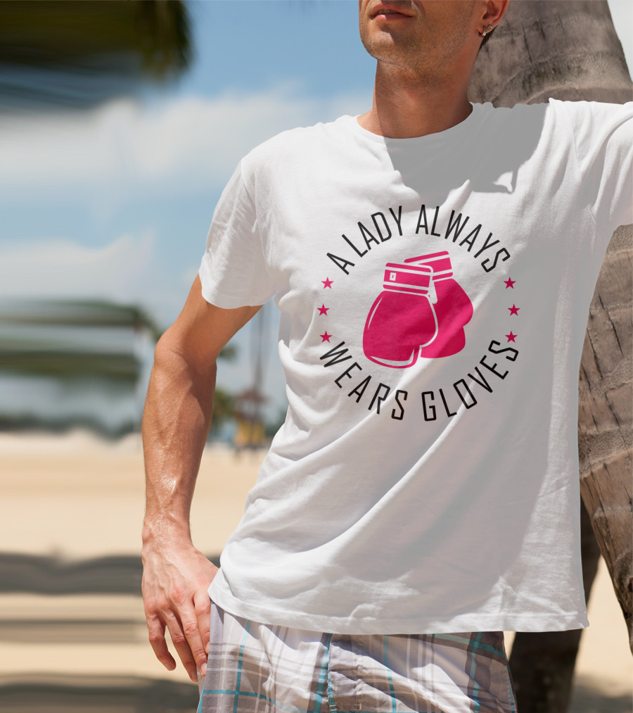 A Lady Always Wears Gloves Boxing Gloves T-Shirt
