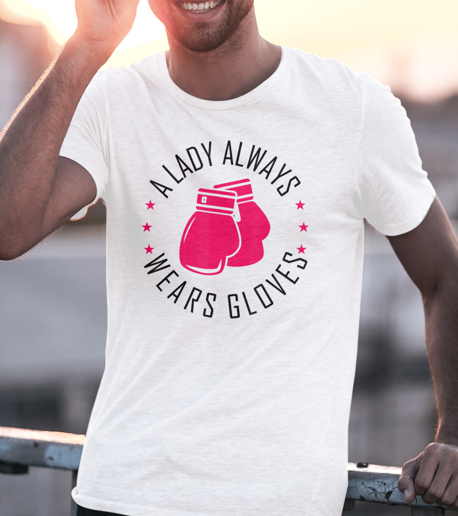 A Lady Always Wears Gloves Boxing Gloves T-Shirt