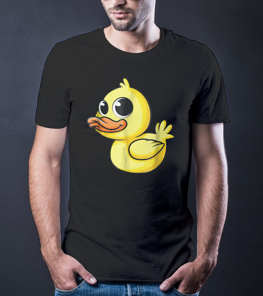 Cute Yellow Cartoon Duckling Baby Duck Bird T-Shirt
