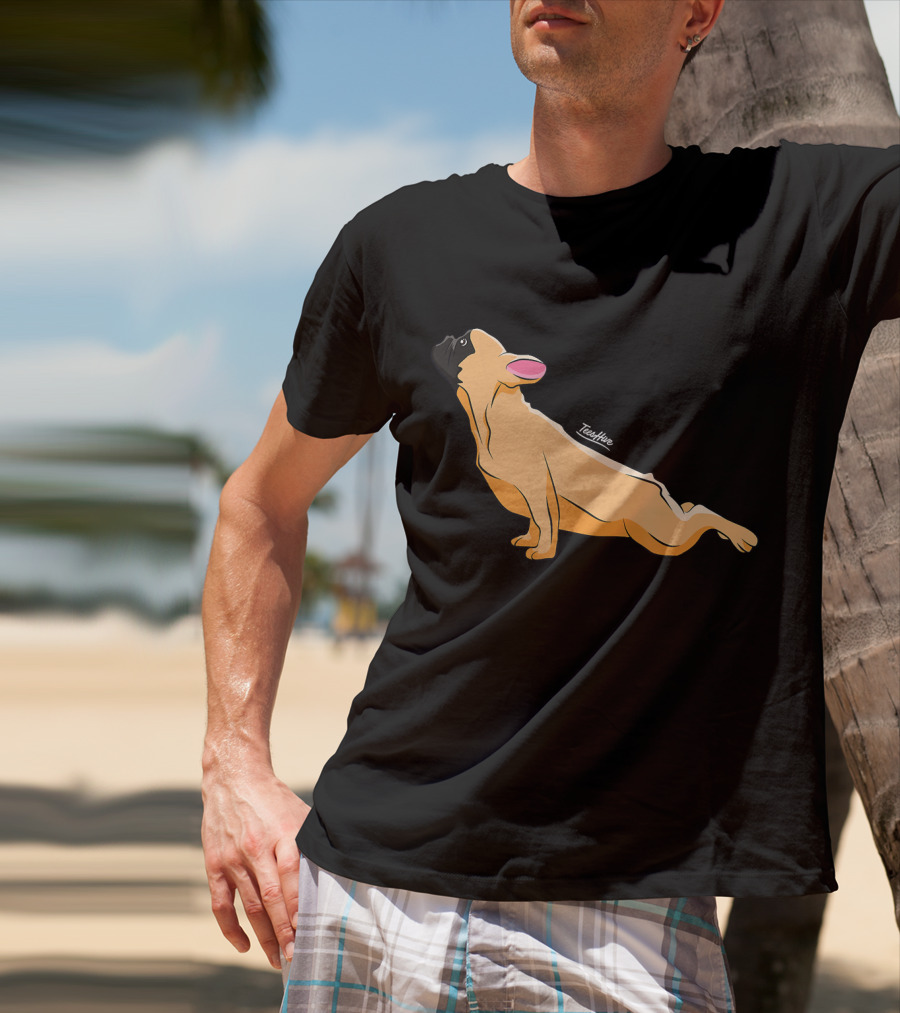 Cute French Bulldog Yoga Funny Bull Teeshine T-Shirt