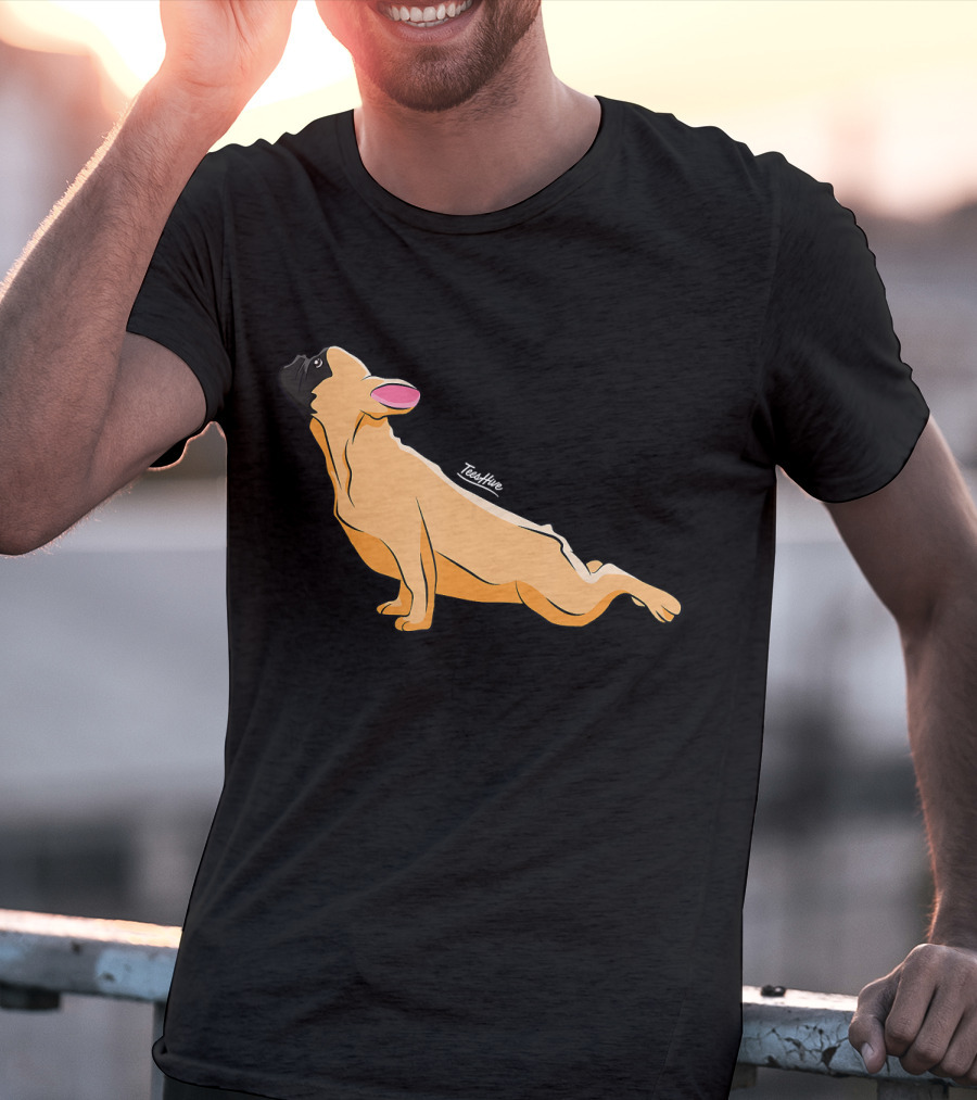 Cute French Bulldog Yoga Funny Bull Teeshine T-Shirt