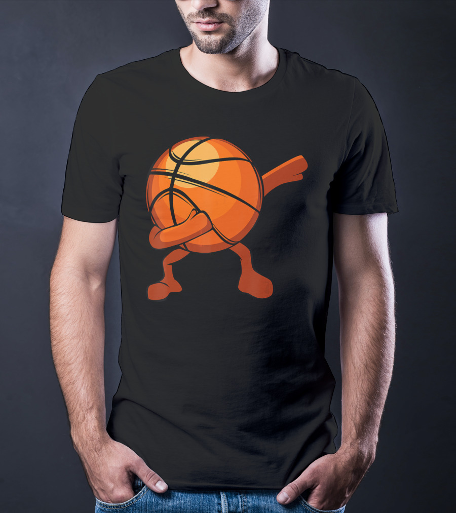 Funny Dabbing Basketball Cartoon Character Player Legend T-Shirt