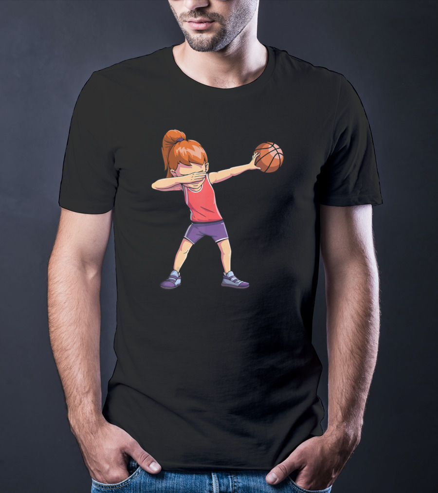 Dabbing Basketball Girl Dab Dan Sports Pose T-Shirt