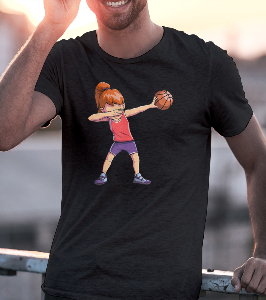 Dabbing Basketball Girl Dab Dan Sports Pose T-Shirt
