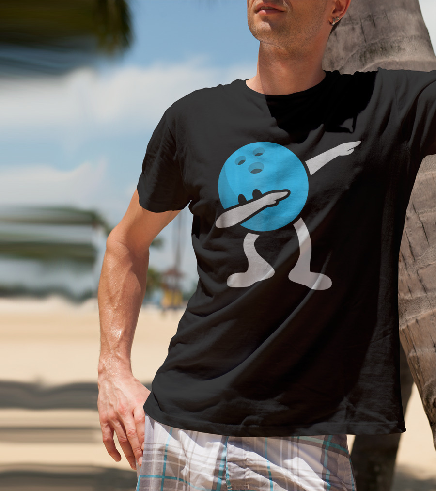 Dabbing Bowling Birthday Party Bowl Ball Dance T-Shirt