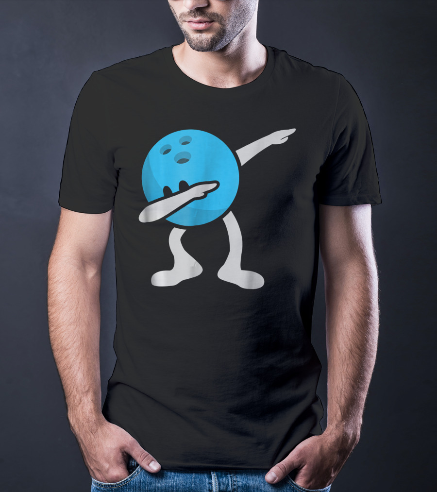 Dabbing Bowling Birthday Party Bowl Ball Dance T-Shirt