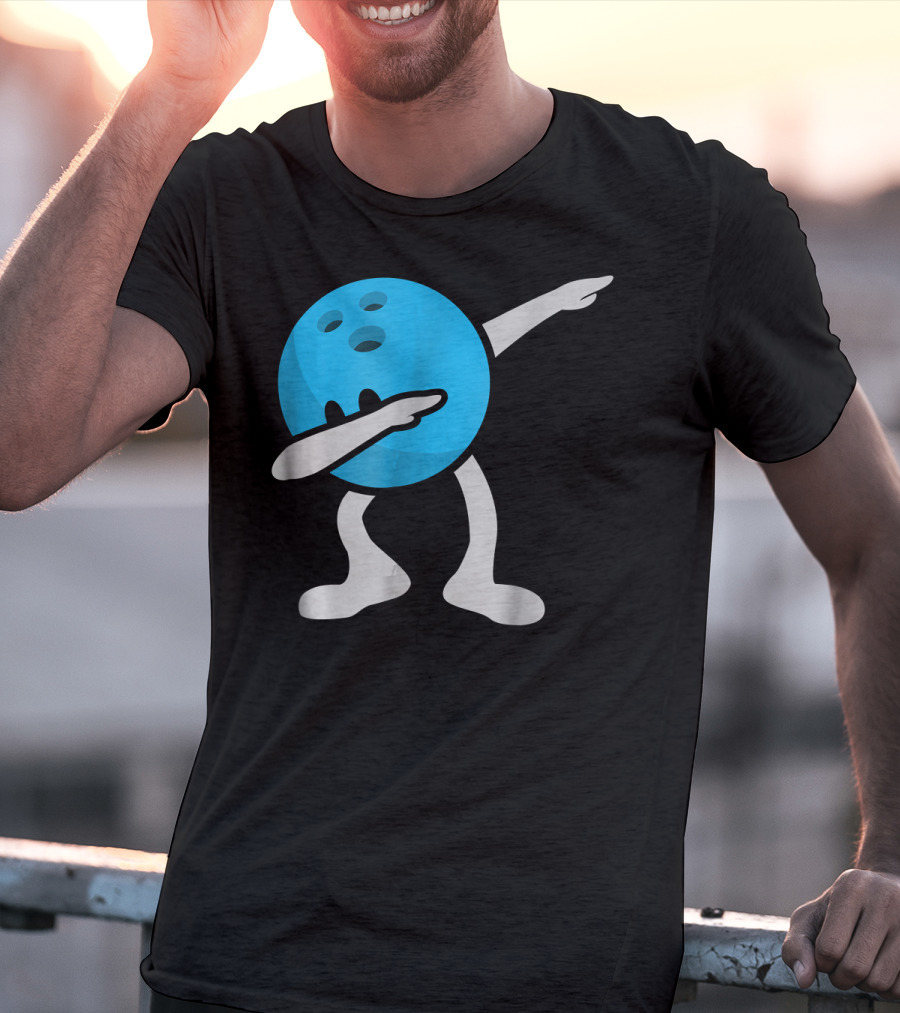 Dabbing Bowling Birthday Party Bowl Ball Dance T-Shirt