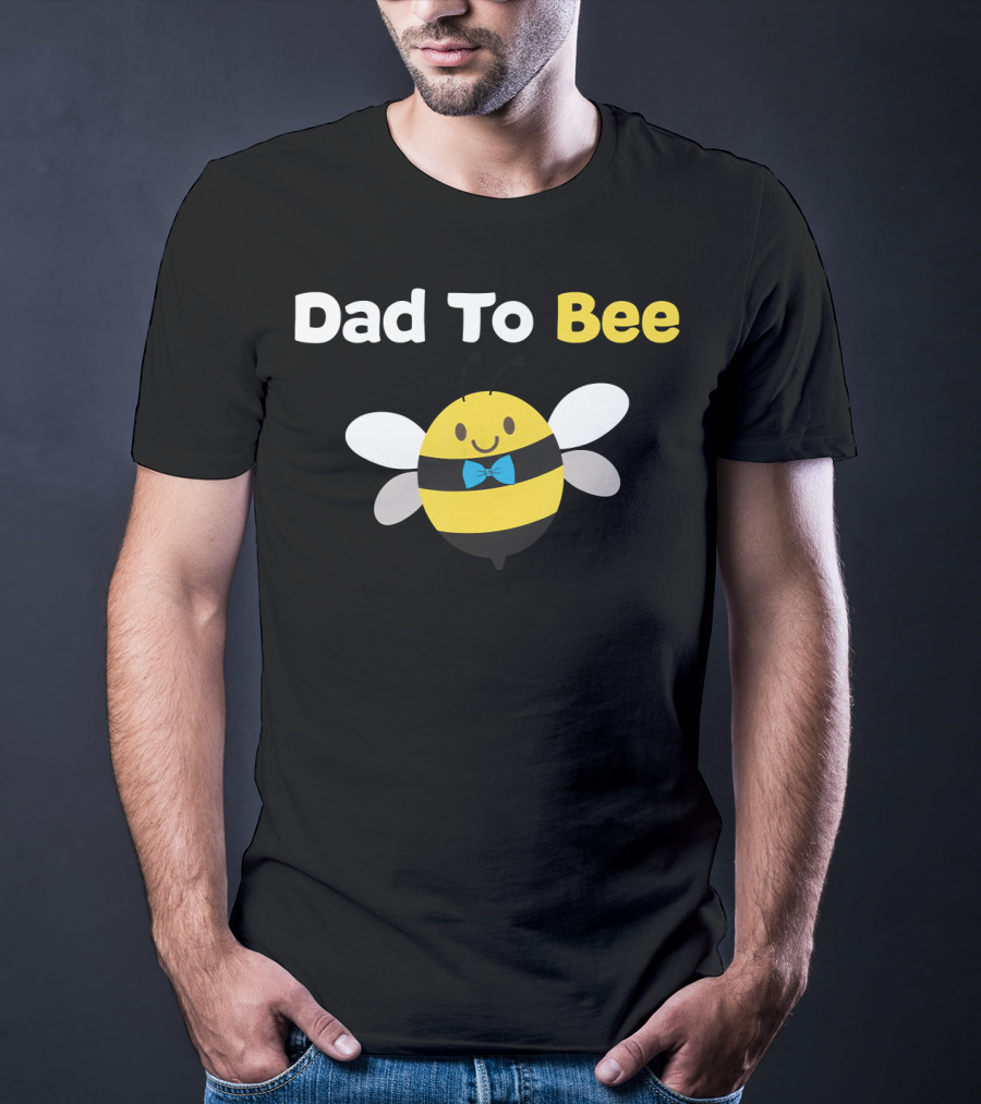 Dad To Bee First Time Daddy Fath Cute Bowtie Bee T-Shirt